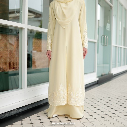 Jubah Najla - Soft Yellow