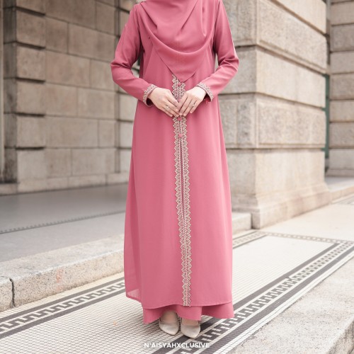 Jubah Dalisha - Dark Peach