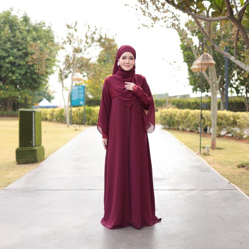 Jubah Inshira - Maroon