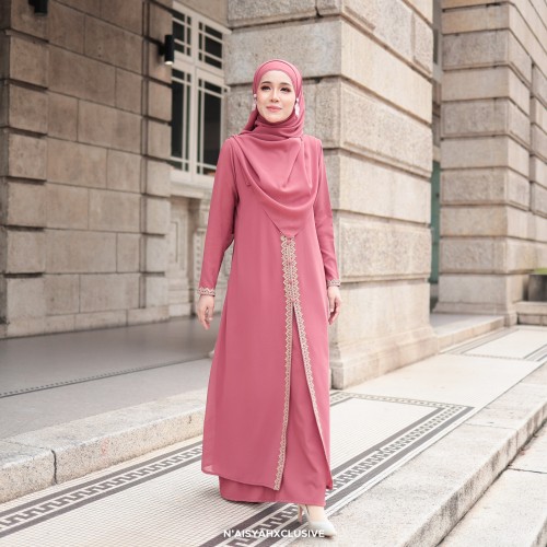 Jubah Dalisha - Dark Peach