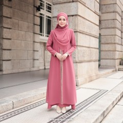 Jubah Dalisha - Dark Peach