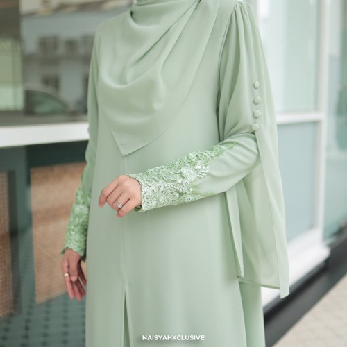 Jubah Najla - Soft Mint