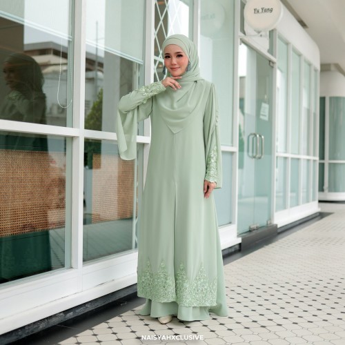 Jubah Najla - Soft Mint