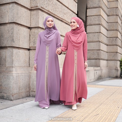 Jubah Dalisha - Dark Peach