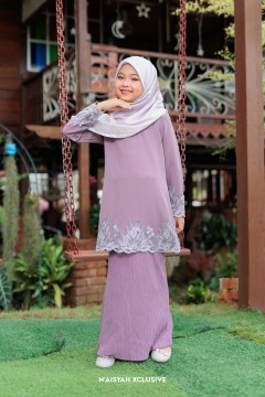 Kurung Jasmine Kids - Dark Lavender