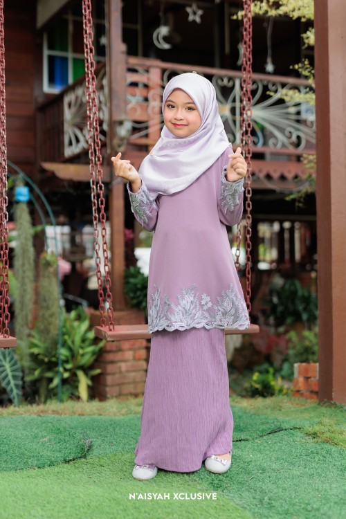 Kurung Jasmine Kids - Dark Lavender