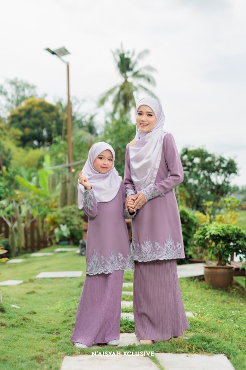 Kurung Jasmine Kids - Dark Lavender