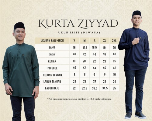 Kurta Ziyyad Dewasa - Dark Blue