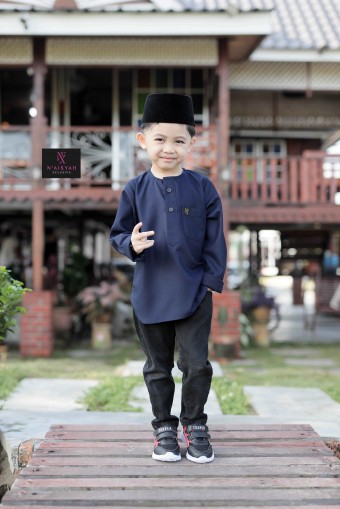 Kurta Ziyyad Kids - Dark Blue (S-M)