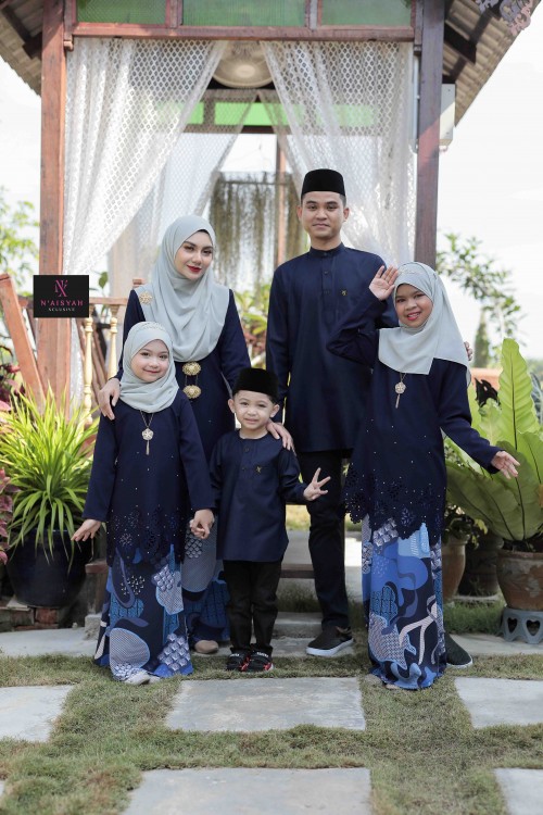 Kurta Ziyyad Kids - Dark Blue (L-2XL)