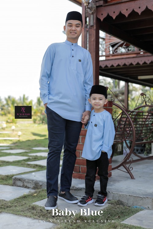 Kurta Ziyyad Dewasa - Baby Blue