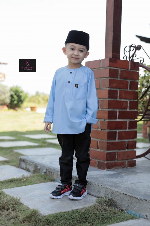 Kurta Ziyyad Kids - Baby Blue (S-M)