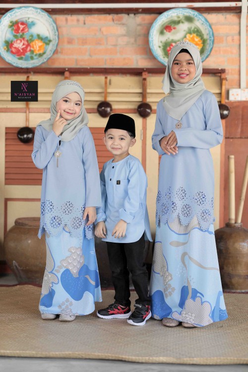 Kurta Ziyyad Kids - Baby Blue (S-M)