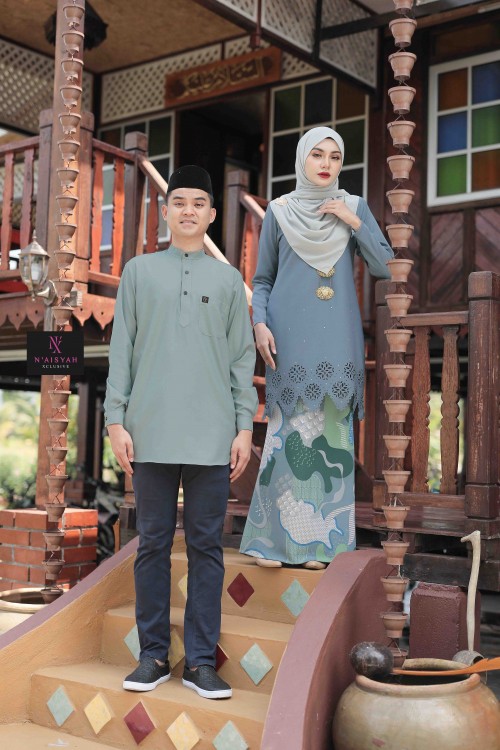 Kurta Ziyyad Dewasa - Soft Teal