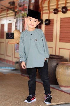 Kurta Ziyyad Kids - Soft Teal (S-M)