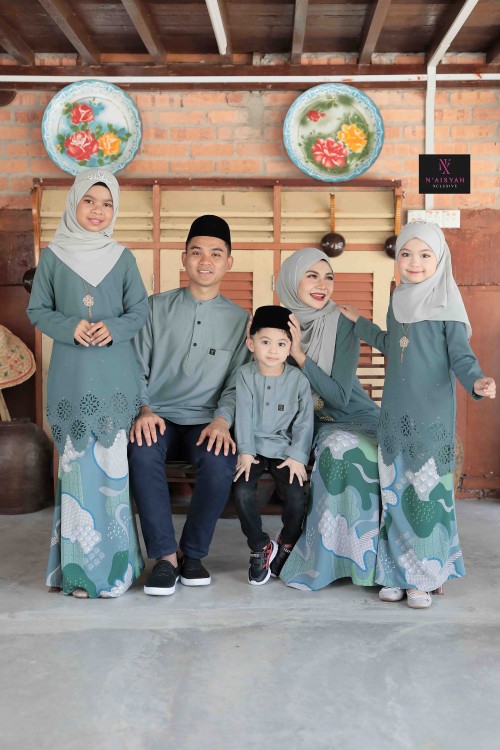 Kurta Ziyyad Kids - Soft Teal (L-2XL)