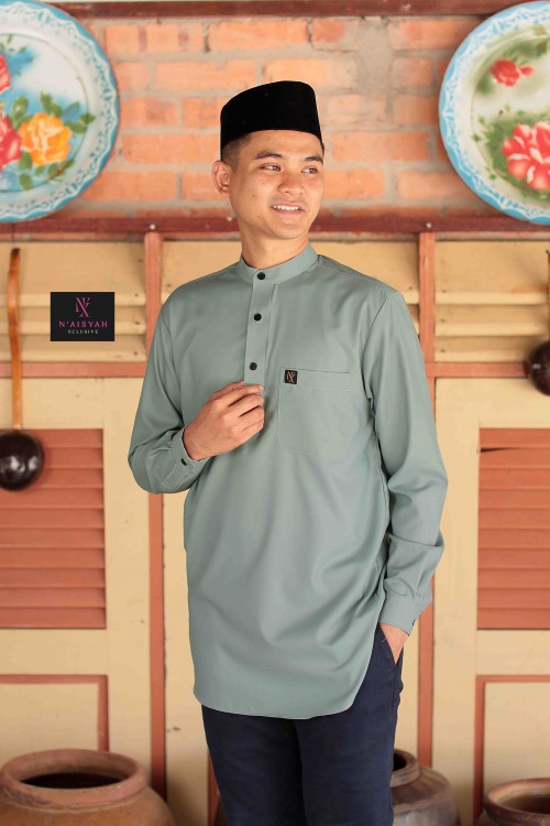 Kurta Ziyyad Dewasa - Soft Teal