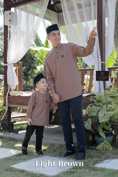 Kurta Ziyyad Dewasa - Light Brown