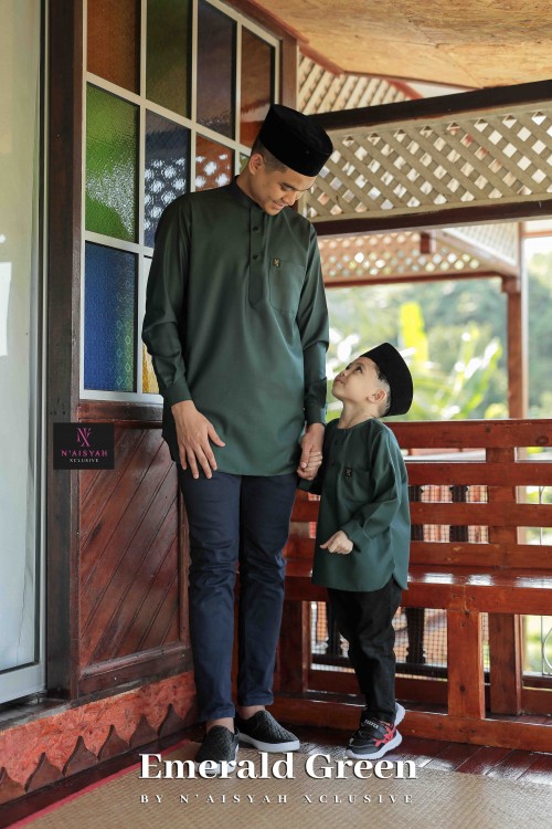 Kurta Ziyyad Dewasa - Emerald Green