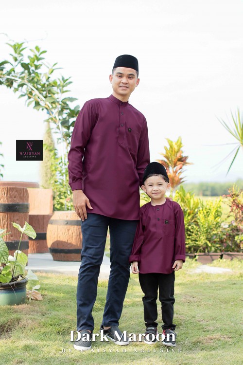 Kurta Ziyyad Dewasa - Dark Maroon