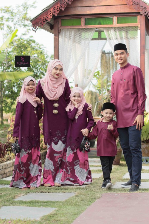 Kurta Ziyyad Dewasa - Dark Maroon