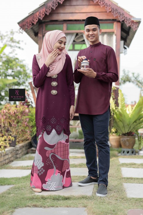 Kurta Ziyyad Dewasa - Dark Maroon