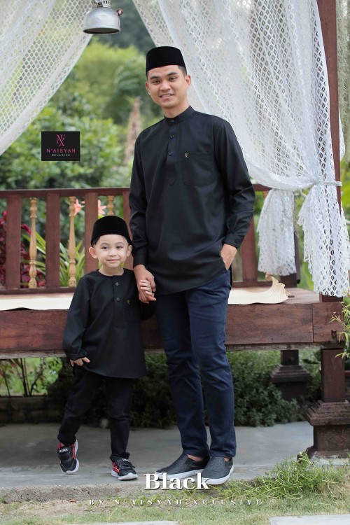 Kurta Ziyyad Kids - Black (S-M)