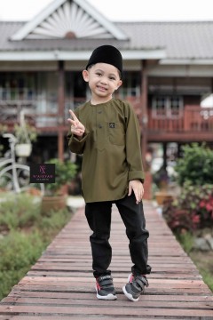 Kurta Ziyyad Kids - Light Olive (S-M)