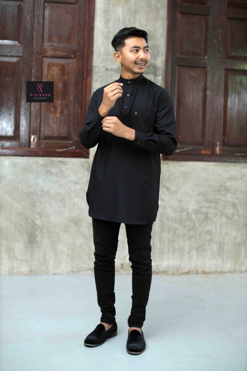 Kurta Ziyyad Dewasa - Black