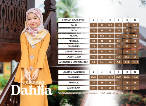 Kebarung Dahlia Kids - Honey Mustard