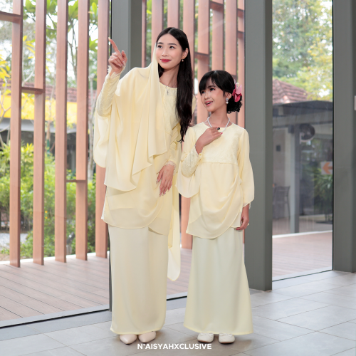 Kurung Athelia - Soft Yellow