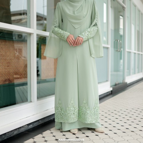 Jubah Najla - Soft Mint