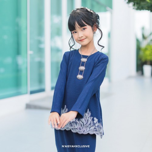 Kurung Asma Kids - Navy Blue