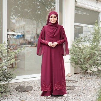 Jubah Najla - Maroon