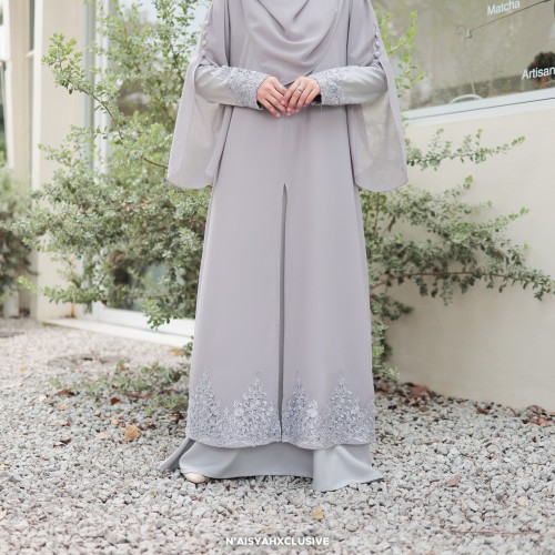 Jubah Najla - Light Grey