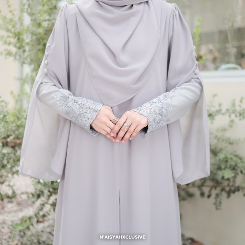 Jubah Najla - Light Grey