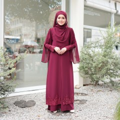 Jubah Najla - Maroon