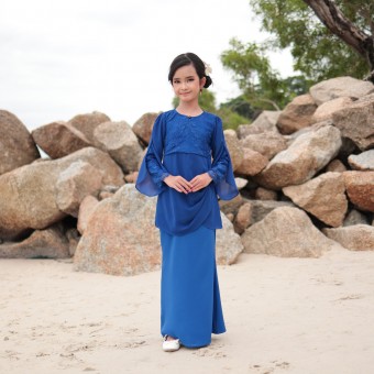 Kurung Athelia Kid - Royal Blue