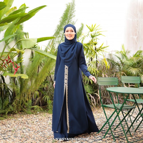 Jubah Dalisha - Navy Blue