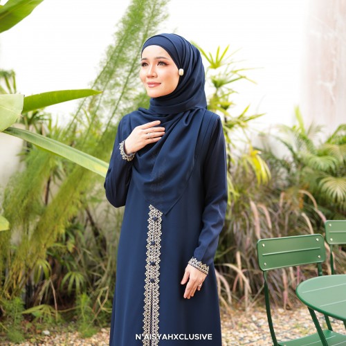 Jubah Dalisha - Navy Blue