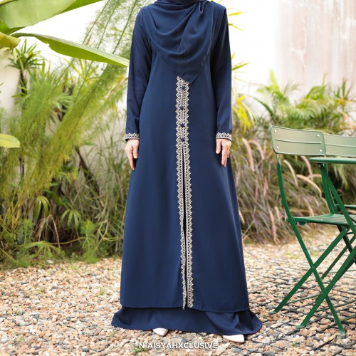 Jubah Dalisha - Navy Blue