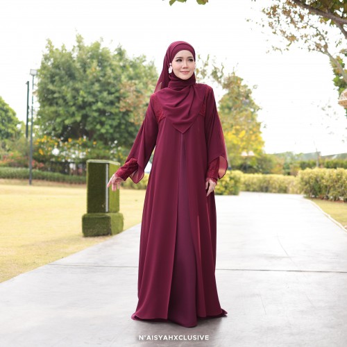 Jubah Inshira - Maroon