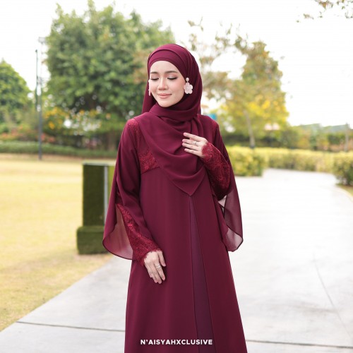 Jubah Inshira - Maroon