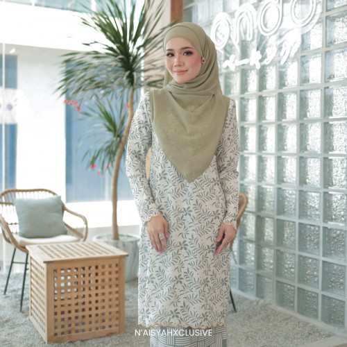 Kurung Juwita- Grey Green