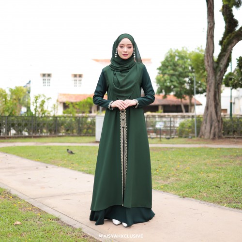 Jubah Dalisha - Emerald Green