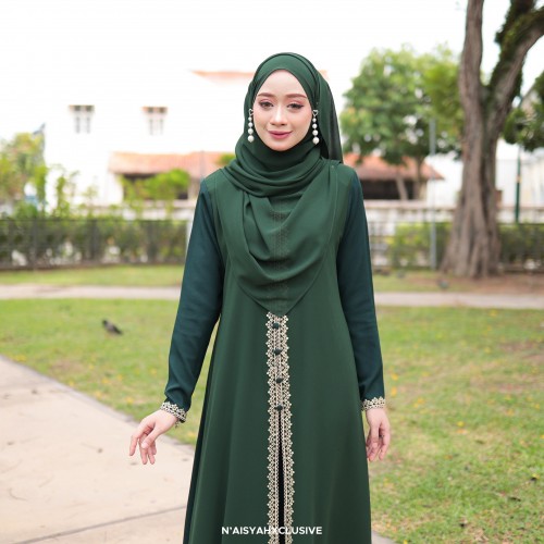 Jubah Dalisha - Emerald Green