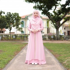 Jubah Dalisha - Soft Pink