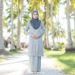 Kebaya Dania - Silver Grey