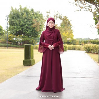 Jubah Inshira - Maroon