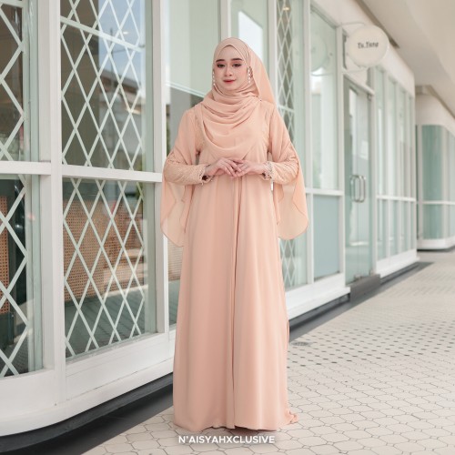 Jubah Inshira - Nude Cream Jubah Inshira - Nude Cream